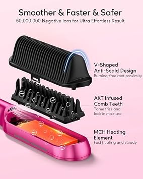 Terviiix Flat Iron Hair Straightener 1.75 & Terviiix Frizz Buster Ionic Hair Straightener Brush