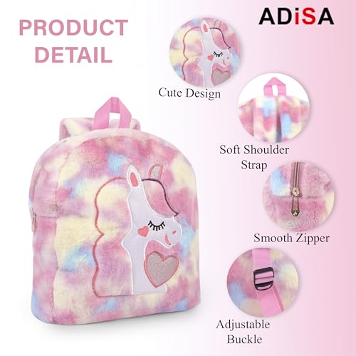 Image of ADISA Kids Backpack Toddler Bag Back Pack Plush Cartoon for Girls and Boys 1-5 Years