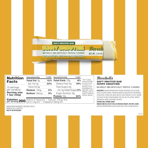 Image of Barebells Bars Sunny Smoothie 55g 24-pack