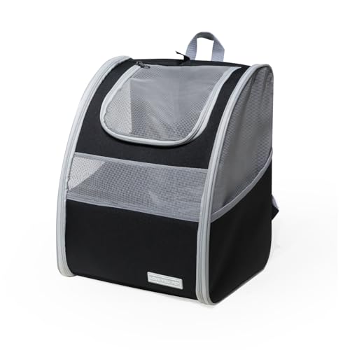 LE YOU PET Cat Carrier Bag, Pet Carrier for Cats and Dogs,Up to 15Lbs,Foldable Travel Bag,Large Space Backpack for Travel,Black