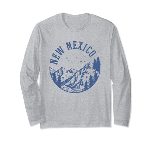 New Mexico Vintage Outdoors Mountain Graphic Manga Larga