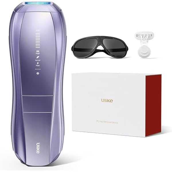 Ulike Laser Hair Removal, Air 10 IPL Hair Removal for Women and Men, 65°F Ice-Cooling Contact, Dual Lights, Skin Sensor & SHR Mode* for Nearly Painless, Effective & Long-Lasting Results from Home