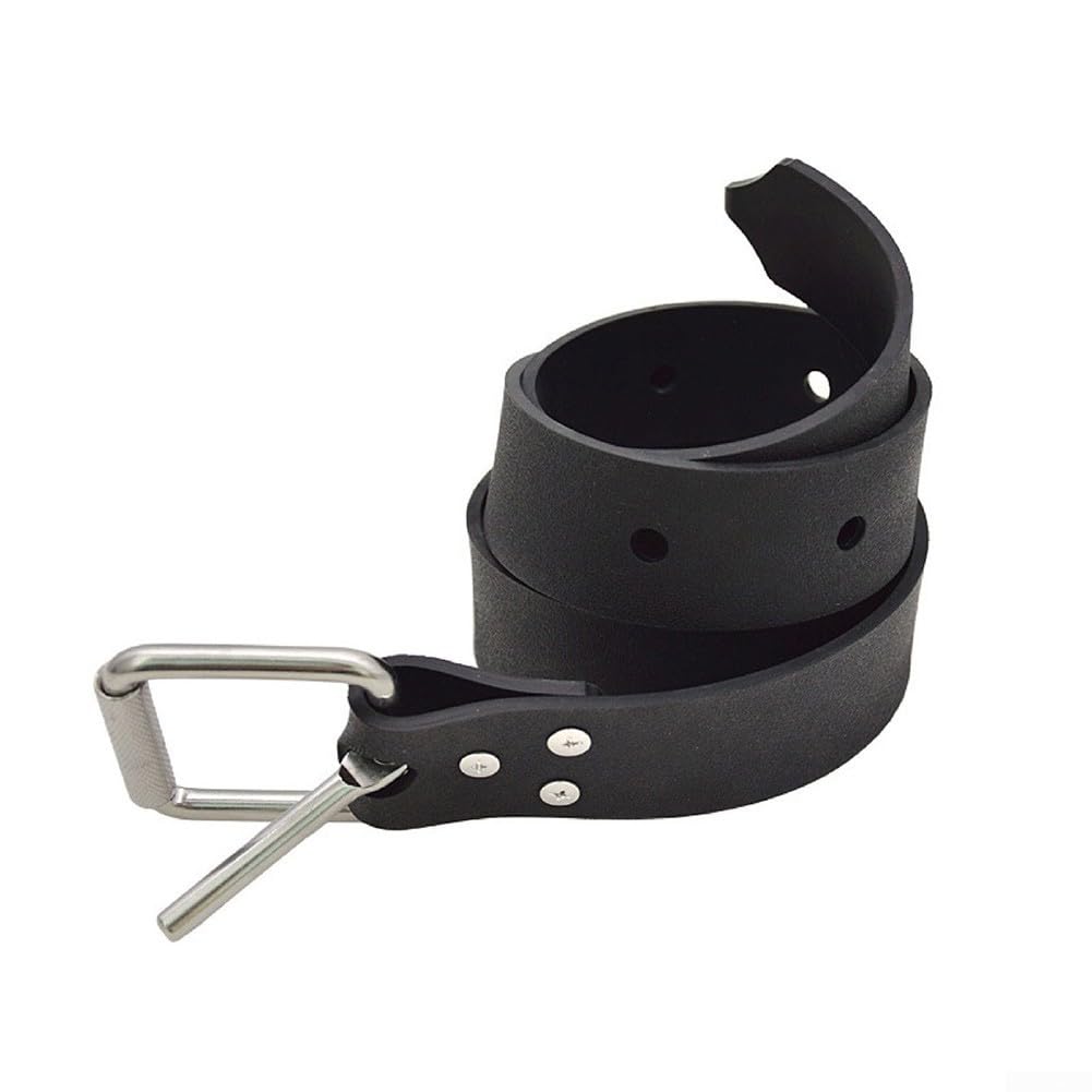 Cintura per pesi in silicone per immersioni subacquee con fibbia di rilascio Marsigliese per apnea subacquea cinghia regolabile con cuscinetto 1. o 1,5 m di lunghezza (150 cm nero)