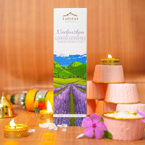 Image of Premium Lavender & Nagchampa Incense Sticks (80 Sticks, Pack of 2) - Handcrafted, Soothing Fragrance for Yoga, Sleep & Meditation