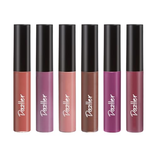 Image of Dazller Lip Colour Lipstick Combo Pack of 6|Vibrant Matte Liquid Lipstick for Women|Long Stay|Smudge-Proof|Non-Transfer|Nude Splash|16.8g