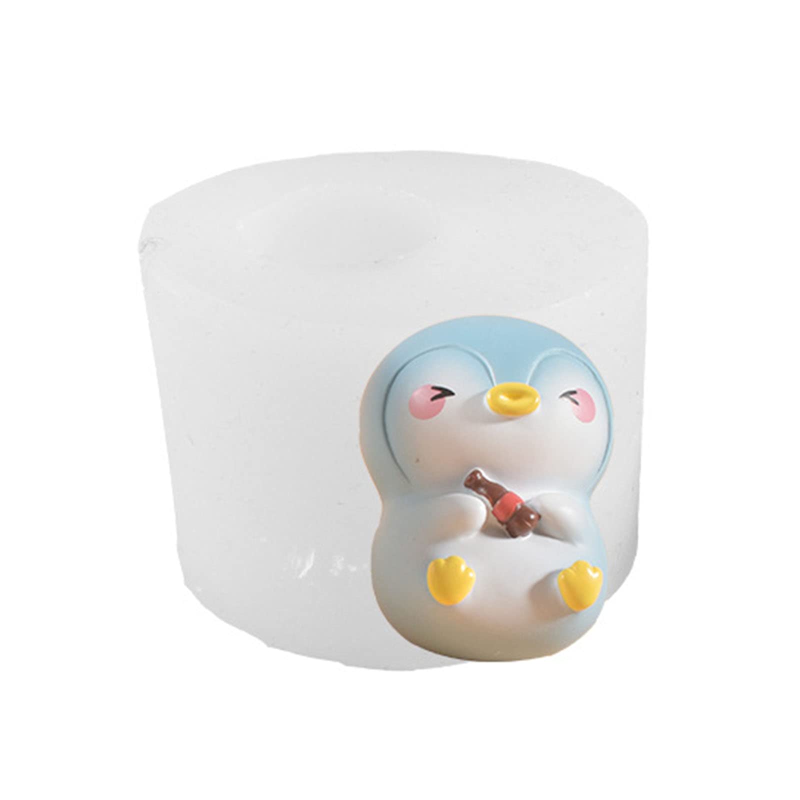 Moule Silicone Famille Pingouin – Pour Bougie, Résine, Plâtre, Savon (09-6)
