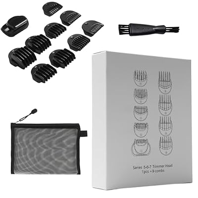 Beard Trimmer Attachment for Braun Series 5 6 7 Electric Shaver, Replacement Guide Combs 1-19mm Compatible with 7071cc 5018s 5020s 6075cc (Braun Series 5/6/7) (Braun Series 5/6/7)