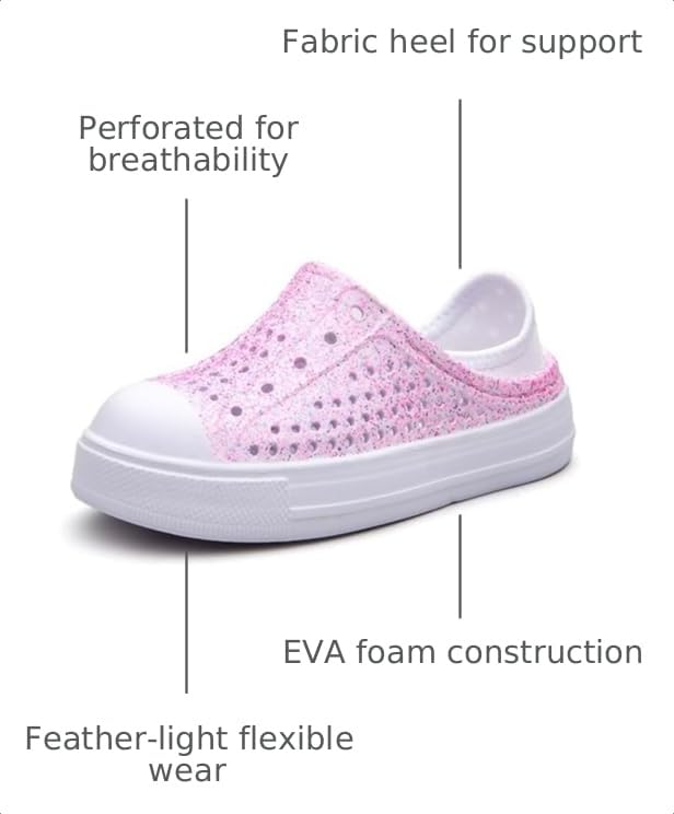 Image of EasyStar Toddler Summer Water Shoes Kids' EVA Sandals with Cushioned Fabric Heel