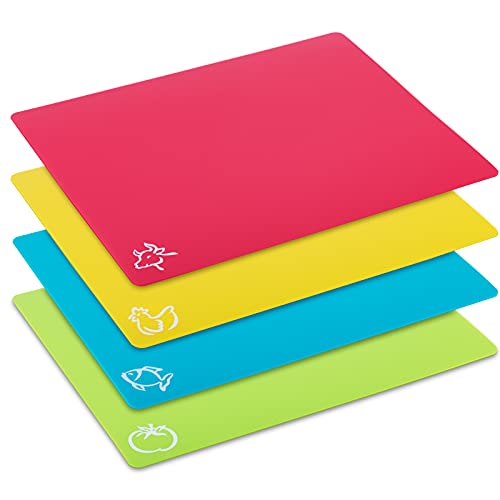 Kmeivol Schneidebrett aus Kunststoff, Schneidebrett-Set mit Lebensmittel-Symbolen, langlebiges Schneidebrett, nicht porös kleines Schneidebrett, nützliche Schneidebretter Cover