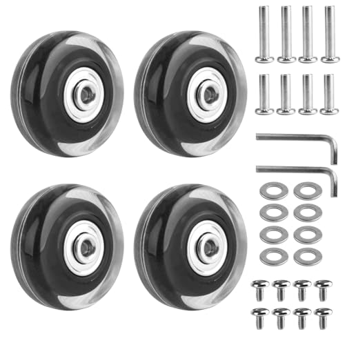 4 Stk Kofferrollen Ersatzrollen, 50x18mm Gepäck Koffer Ersatzräder, Koffer Rollen Ersatzteile...