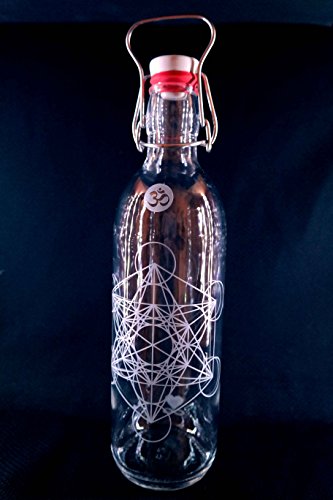 Freiglas Trinkflasche 1L Glas 100% plastikfrei Metatron...