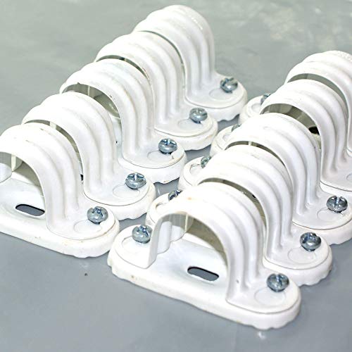 White Steel Spacer Bar Saddle for 25mm Conduit (10 Pack) | METPRO | SBS25WH