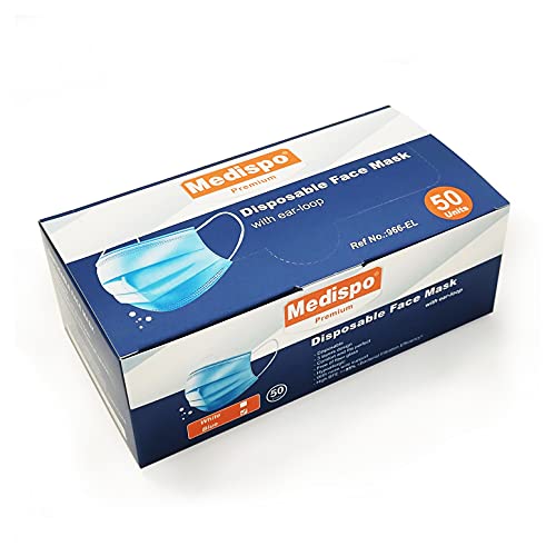 Medispo Disposable Face Mask Blue 50 pk - Case of: 1;