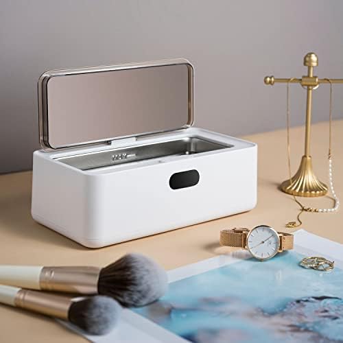 SWAREY Ultrasonic Cleaner 500ml Ultrasonic Jewellery Cleaner with Basket and 5 Time Settings 45000Hz Professional Ultrasonic Cleaner for Cleaning Jewelry Rings Dentures Watches Glasses Coins Tools