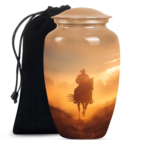 Image of Cowboy Urn - Adult Female Mother Cremation Urn (10 inch Pack of 1)