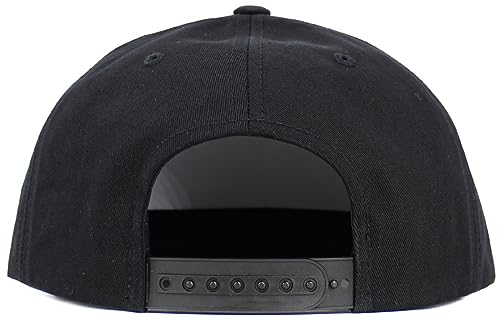 Image of KBETHOS Classic Snapback Hat Blank Cap Underbrim Cotton Wool Blend Flat Visor Adjustable Unisex