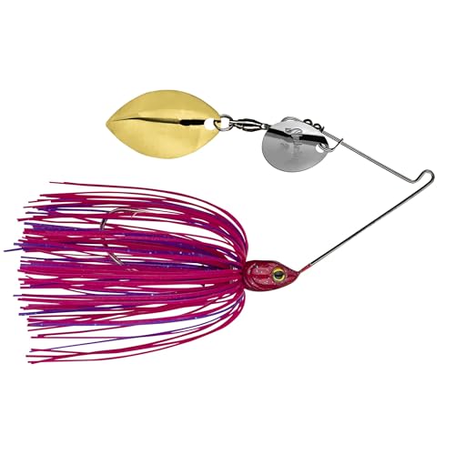 Strike King Tour Grade Spinnerbait Fishing Lure, 5/16-Ounce, 4/0 Single Gamakatsu Hook, Weight Forward Head Design, Silver and Gold Colorado/Turtleback Leaf Blades