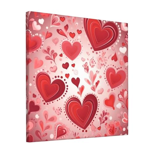 Impression sur toile Saint-Valentin 30,5x30,5 cm sans cadre