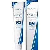サンスター 薬用APホワイト [医薬部外品] ハミガキ トータルケア オールインワン ホワイトニング 美白 口臭ケア 歯周病予防 むし歯予防 [リフレッシュミント] (歯磨き粉 歯の黄ばみ 着色汚れ タバコのヤニ取り フッ素配合) 110g
