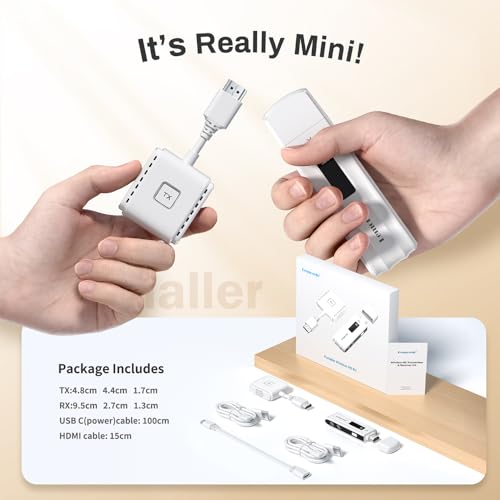 Image of Lemorele Wireless HDMI Transmitter and Receiver Kit (HDMI Version), 2.4 /5G WiFi 50M 1080P Full HD, for Transmitting Video and Audio from Laptop /Camcorder /TV Box to HDTV /Projector /Monitor