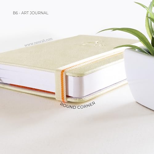 Image of NEORAH - B6 - ART JOURNAL | 200Gsm Dotgrid Notebook |144 Pages(17.5 x 12.5 cm) | Lay Flat |HardCover Bullet - Journal |3 Bookmarks |Elastic Closure| Inner BackPocket | Ideal-Bujo,Drawing (AFTER GLOW)