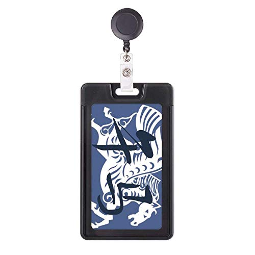 Badge enrouleur astrologie chinoise Cheval, cadeau idéal pour collègues