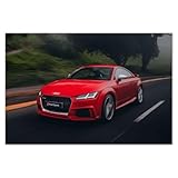 H3662 Foto-Poster, Motiv: Audi Auto, 93 x 62 cm, Rot