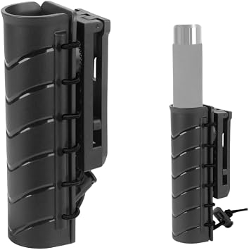 Universal Tactical Quick-Draw Baton/Electroshock Holder 360 Rotating, Portable Design for 6.3" to 9.5" 16cm to 24cm Retracted Batons, Fits 1" to 1.25" Diameter, Adjustable Belt Clip