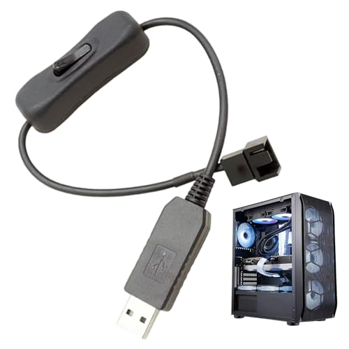 Adaptador para ventilador de PC, convertidor USB PWM de 3/4 pines – Regulador de velocidad del viento del ventilador, para equipos electrónicos de escritorio, de refrigeración y mantenimiento