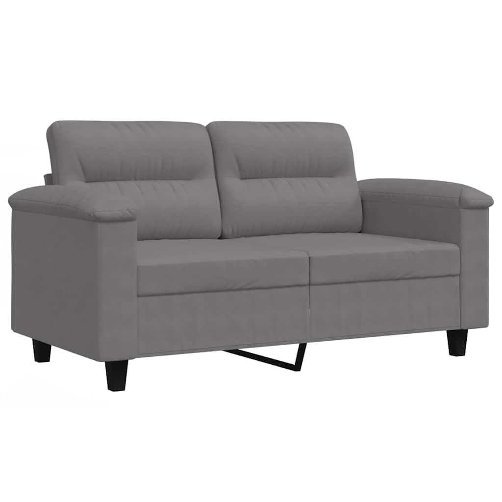 Sofá de 2 plazas gris oscuro de 150 cm con estructura de metal para salón y oficina moderna