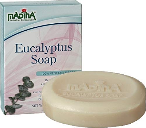 Madina Eucalyptus with Kava Kava Extract Bar Soap [Pack of 2 - Natural - 3.5 oz.]