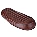 Selle Cafe Racer, Qiilu Siège de moto, PU Cuir Vintage Café Racer Siège Plat Coussin de Selle pour Honda CG125 GN CG CB200 CB350 CB400SS CB500 CB750 SR400 SR500 XJ XS KZ
