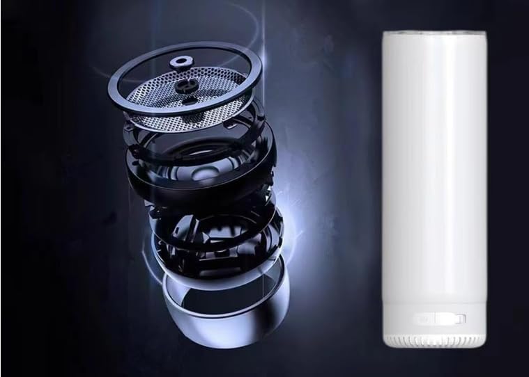 25Pack 20oz Buletooth Sublimation Printed Speaker Tumbler Straight Skinny Double Wall With Lid (Black 25pcs) - Image 2