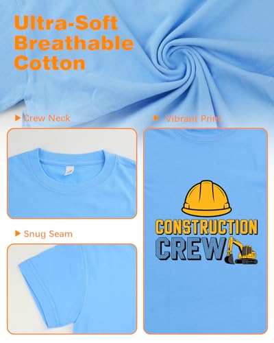 Habudda Toddler Boy Shirts Car T-Shirt for Boys Truck Graphic Tees Little Kids Summer Short Sleeve Cotton Tops 2T 3T 4T-8Y4