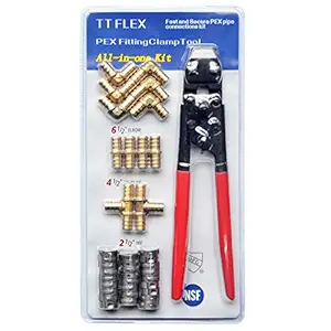 TT Flex Brass PEX Fittings All in One Kit with 12 Pcs 1/2