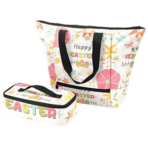 Grand sac fourre-tout femme boîte à déjeuner école voyage et pique-nique multicolore