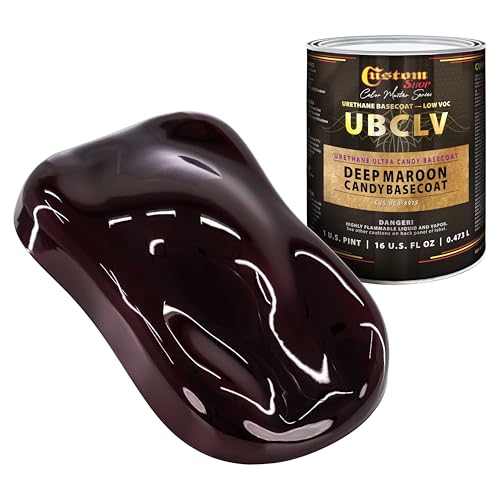 Custom Shop Urethane Ultra Candy Basecoat Paint, Deep Maroon - Pint