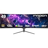 INNOCN Monitor ultra ancho de 49 pulgadas para juegos curvados 5K2K 5120 x 1440P Monitor de 240Hz, R1800, 99% sRGB, HDR400, USB tipo C, DisplayPort, HDMI, altavoces integrados, altura / inclinación