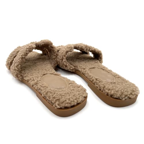 Women's Furry Slippers: Versatile Indoor/Outdoor Slippers with Plush Cotton Upper and Soft Sole - Perfect for Parties, Gatherings, Casual Wear, Vacations, and Beach Days2