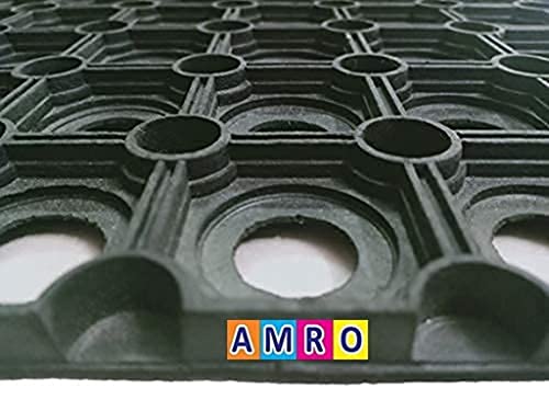 Image of 22mm Thickness Antislip Rubber Entrance Rectangular Mat (Hollow Mat) Traps MUD,Dirt & DUST for Home,Office,School,Shops,Hotels,Restaurants..- Size(16X24 in) (41X61cm),Brown