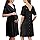 Ekouaer Labor and Delivery Gown for Hospital Short Sleeve Maternity Nursing Nightgown with Button Pregnancy Clothes Black L