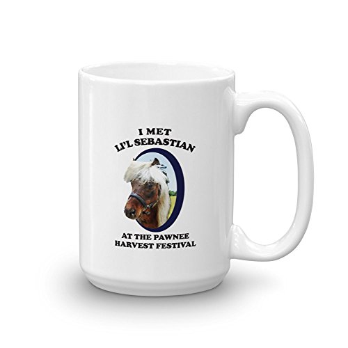 Parks And Recreation Li'l Sebastian 15 oz White Ceramic Mug