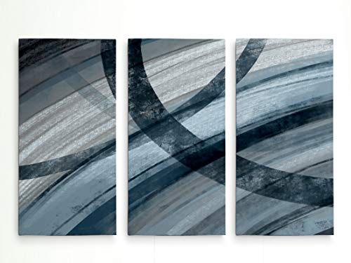 Renditions Gallery-Canvas Print Wall Art-Sectional Centric-Gallery Wrapped-Abstract-Modern-Home Décor-Ready to Hang-3 Pieces-Each Canvas 12in.Wx24in.Hx1.5in.D-Total Size-36in.Wx24in.Hx1.5in.D