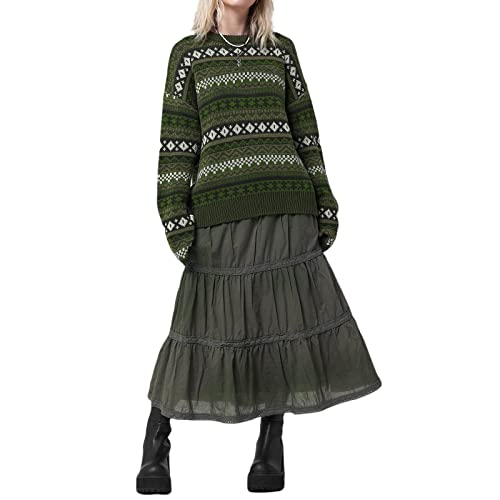 Fall Sweaters for Women 2025 Vintage Oversized Sweater Knit Pullover Tops Hippie Clothes Preppy Aesthetic 90s Grunge Jumper2