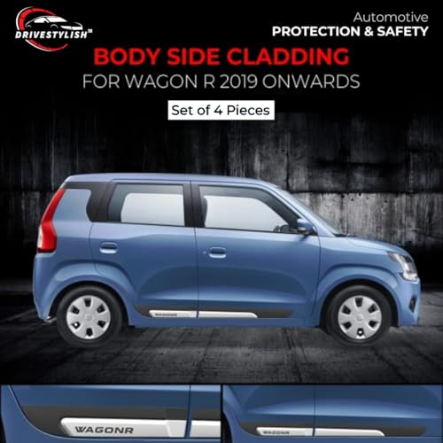 Image of Car Door Body Side Beading /Molding /Cladding for Maruti Suzuki WagoR 2019 Set of 04