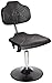 Milagon Brio 12 Series WSP1210TPU Polyurethane Foam Seat on Enamel Disc Base Chair with Edging, Low Profile, 17"-24" Adjustment Height