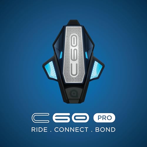 Image of BluArmor C60 Pro RIDEGRID 2.0 APEX Mesh Helmet Intercom - T-Stick + MagDock + 3.5 mm Audio Out + Full Motion Sense Standard, Unlimited Mesh, eRIDEGRID Cloud, AUDIOWEAVE, Bluetooth 5.3, IP67