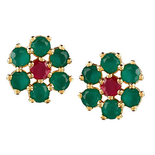 Swasti Jewels Metal Gold Plated Cubic Zirconia Earrings For Women