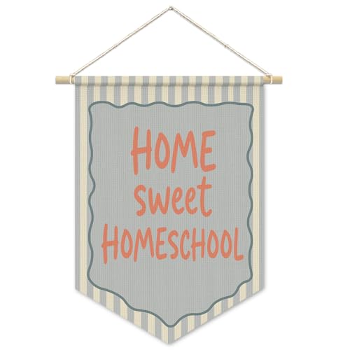 YZSLA Homeschool Decor Home Sweet Homeschool Wall Pennants Flag