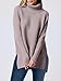 ANRABESS Women's Oversized Turtleneck Batwing Sleeve Spilt Casual Loose Knit Tunic Pullover Sweater Tops 2025 Fall Outfits Almond X-Large